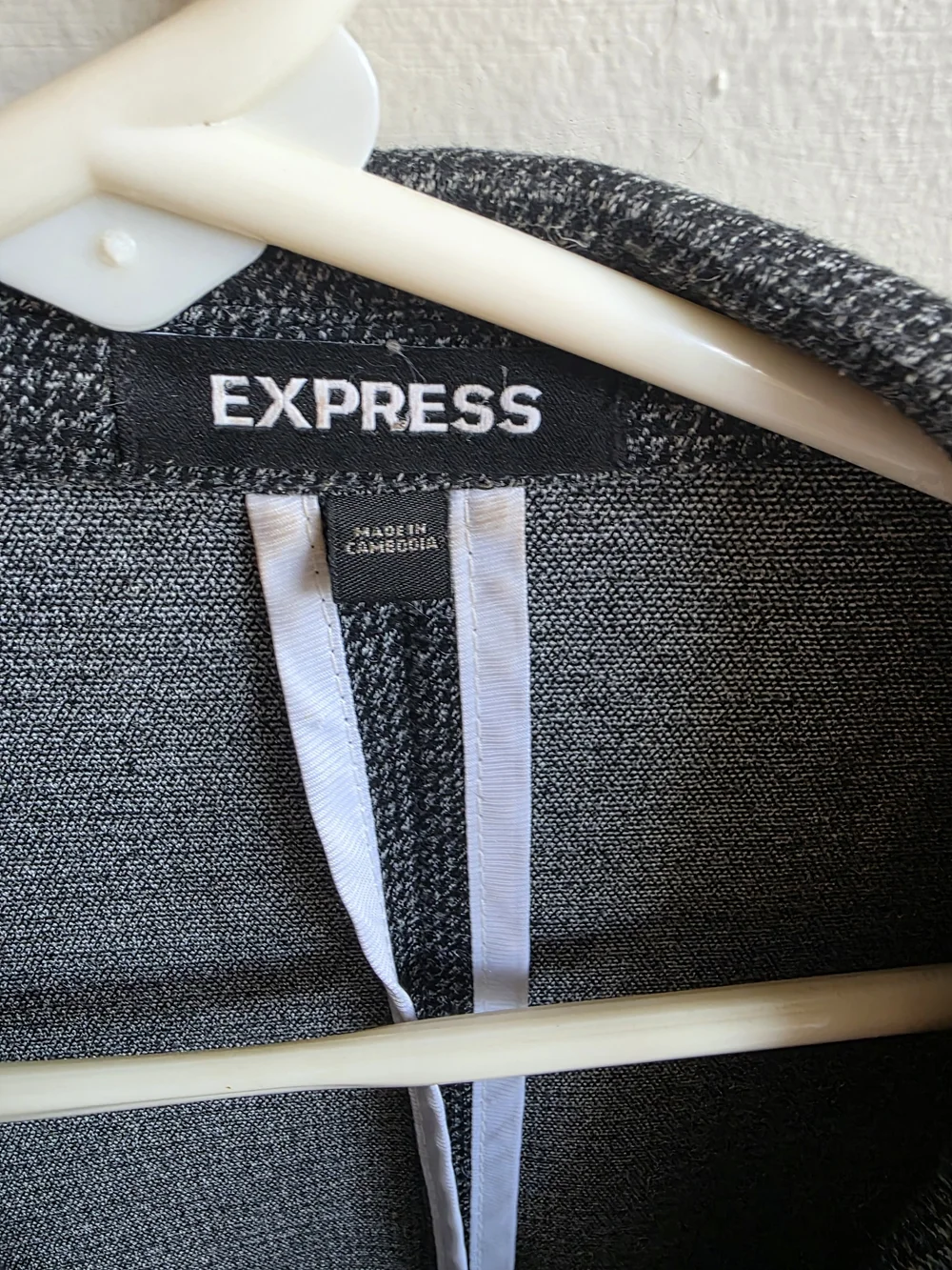 Express Men's Gray Knit Blazer Sport Coat 42R- Textured Modern Sport Coat